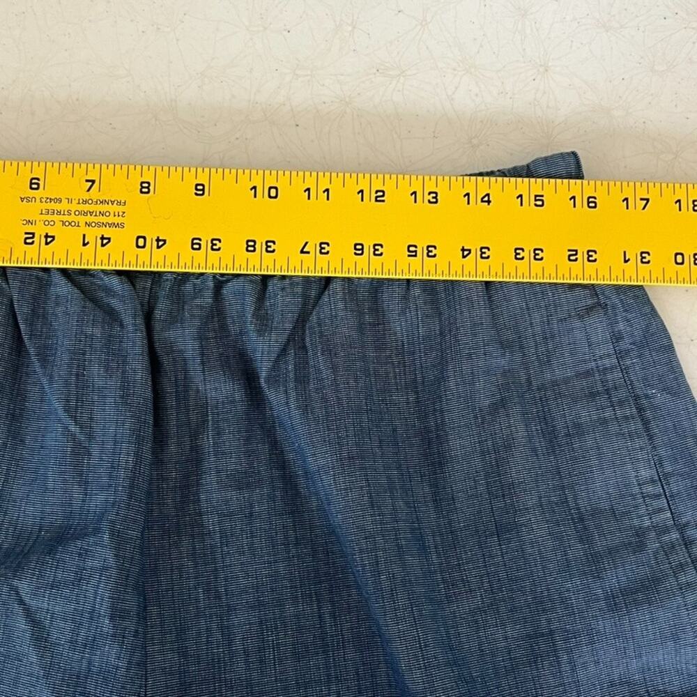 COS Women's Pants Womens Size 12 Barrel Leg Blue Denim Drawstring Elastic Waist - Picture 8 of 10
